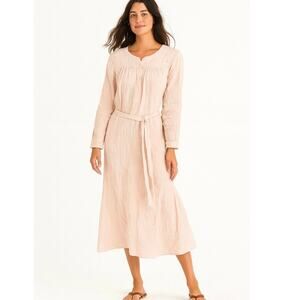 Xirena Harper Dress Rose Blush Coastal Boho Scandi Girl Preppy Large NEW